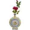 Ceramic Floral Round Decorative Vase