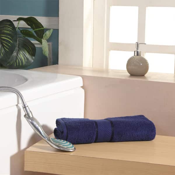 Pure Cotton Bath Towel(Navy Blue)