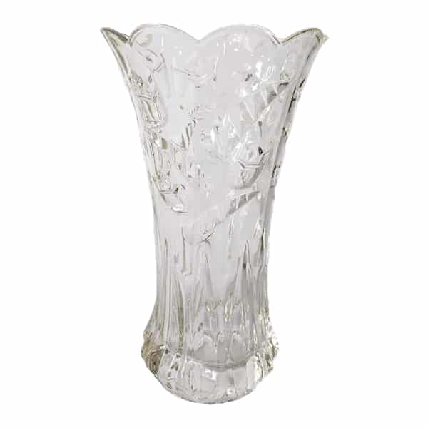 Crystal Clear Designed Glass Vase