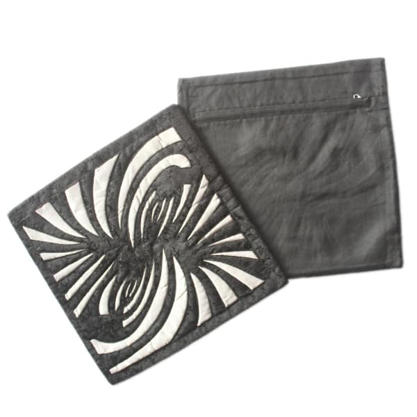 Black Pattern Decorative Velvet Cushion Cover