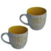 Elegant Design Coffee Mug Set 6 Pcs (Yellow)