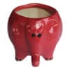 Elephant Shaped Ceramic Pot/ Planter (Red)