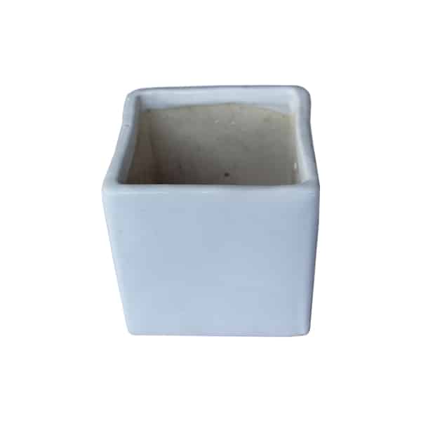 Ceramic White Square Planter
