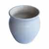 Matka Shaped White Ceramic Pot/ Planter