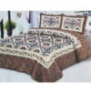 Floral Design Bedspread / Bedcover Set, Double Bed