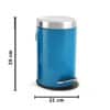 Stainless Steel Dustbin with Removable Bucket (Blue)