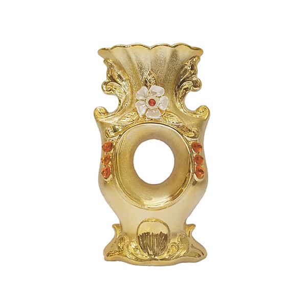 Ceramic Golden Vase with Hole