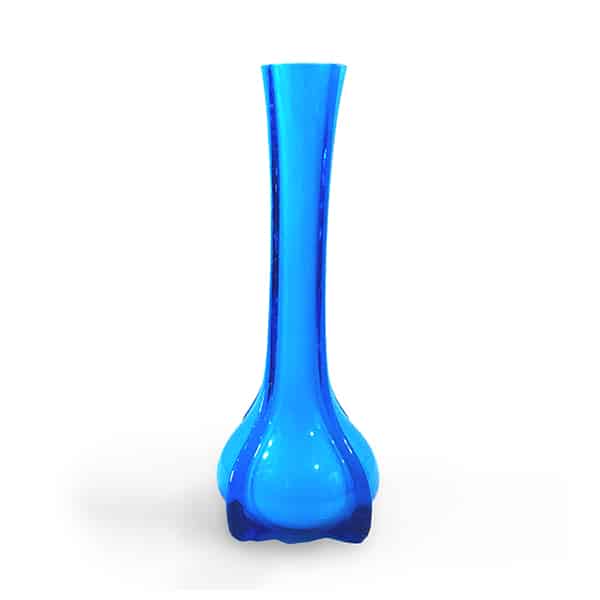 Glass Blue Flower Vase