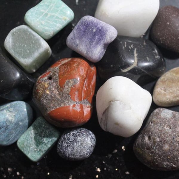 Colorful mix stone pebbles for garden, aquarium décor