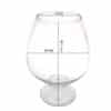 Wine cup shaped glass bowl or terrarium pot with stand for fish tank, aquarium.