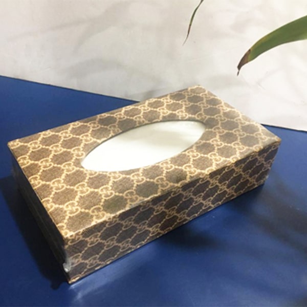 Leather Tissue Box Holder/Rectangular Napkin Holder/Tissue Paper Case Dispenser/Facial Tissue Holder with Magnetic Bottom for Home Office Car