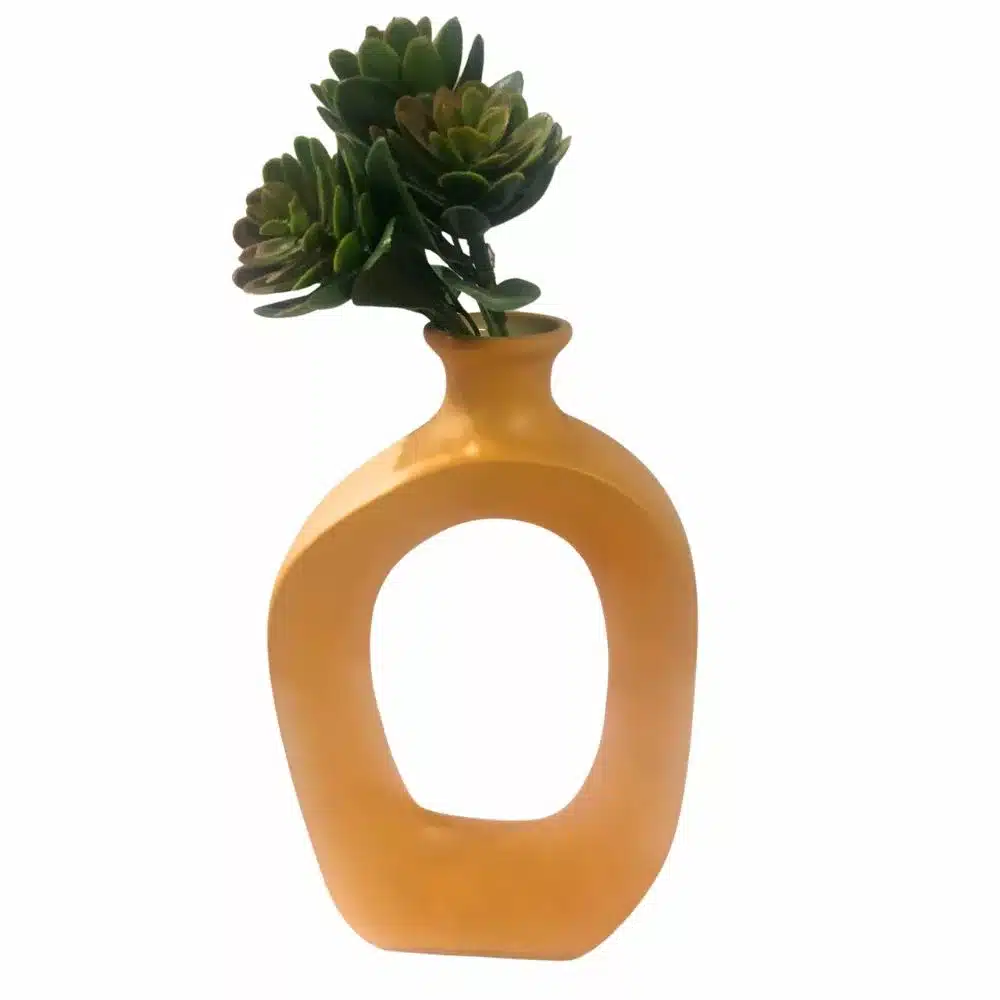 Orange Hollow Vase